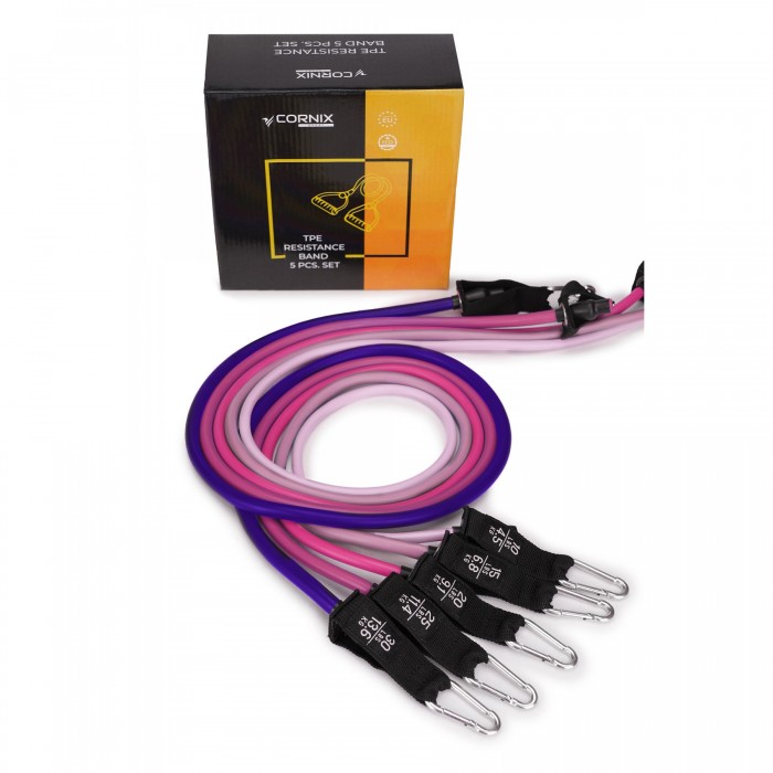 Набор трубчатых эспандеров Cornix 5 шт 4.5-13.6 кг XR-0258