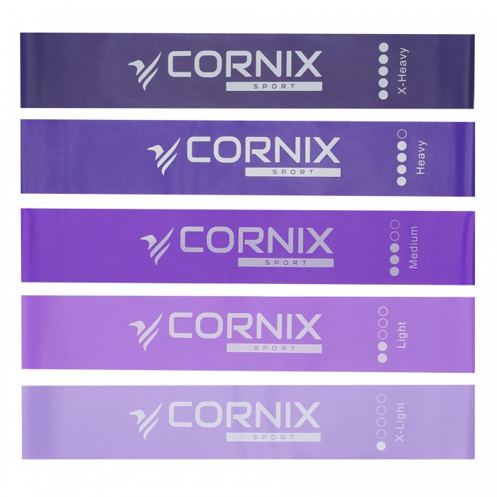 Резинки для фитнеса Cornix Mini Power Band набор 5 шт 1-20 кг XR-0253