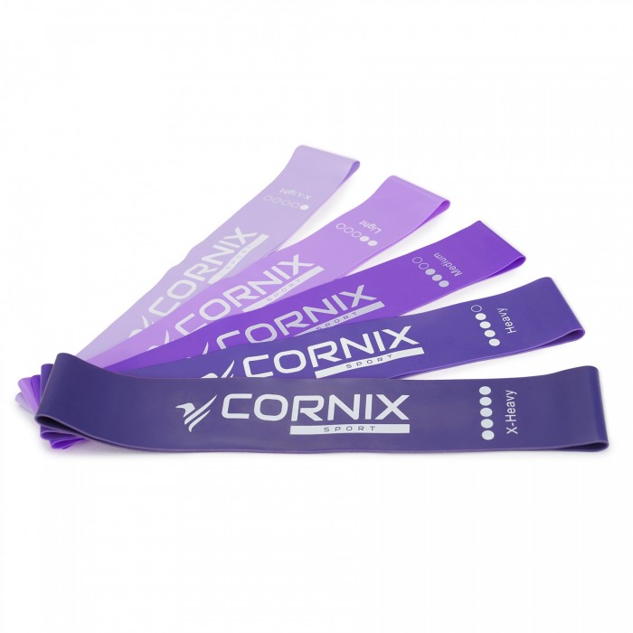 Резинки для фитнеса Cornix Mini Power Band набор 5 шт 1-20 кг XR-0253