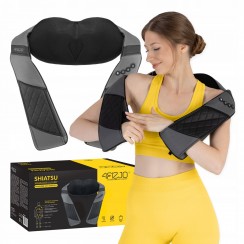 Накидка-масажер 4FIZJO Shiatsu Luxury+ для шиї та спини, акумуляторний Grey (P-5907739319104)