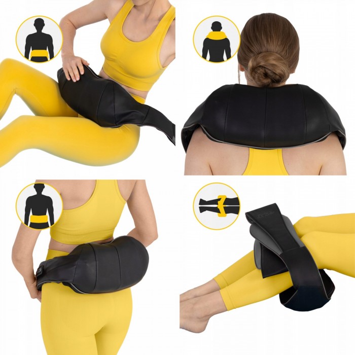 Накидка-массажер 4FIZJO Shiatsu Pro+ для шеи и спины Black/Grey (P-5907739319067)