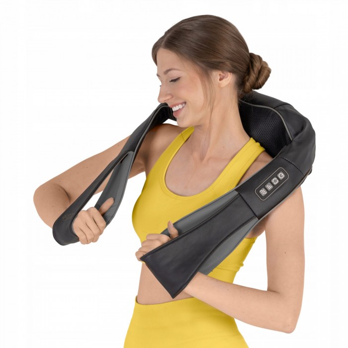 Накидка-массажер 4FIZJO Shiatsu Pro+ для шеи и спины Black/Grey (P-5907739319067)