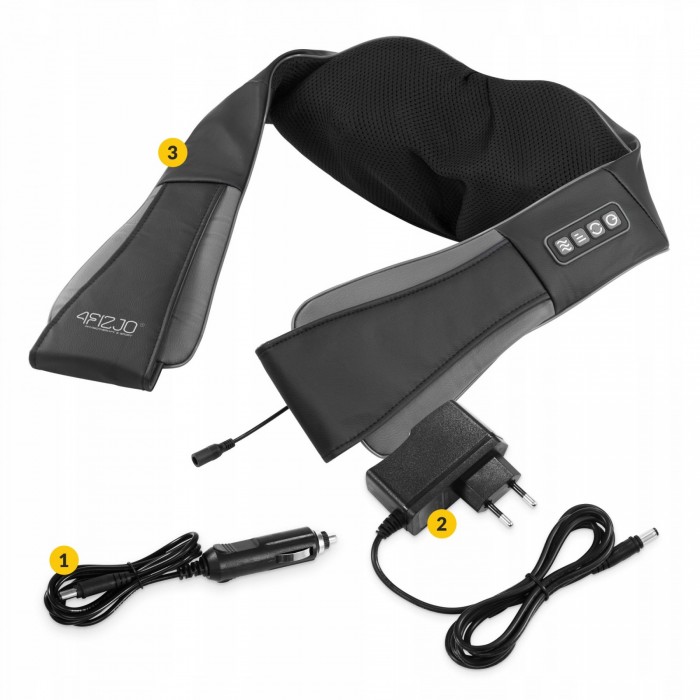 Накидка-массажер 4FIZJO Shiatsu Pro+ для шеи и спины Black/Grey (P-5907739319067)