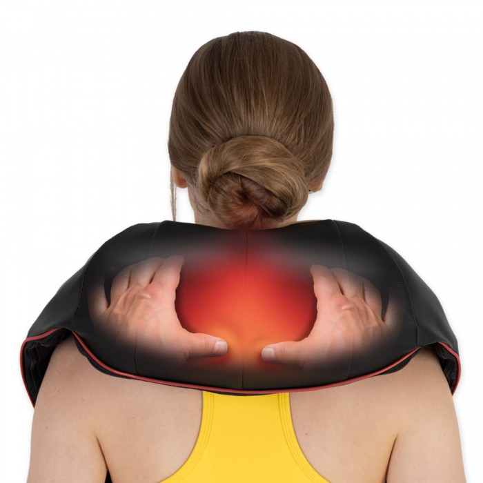 Накидка-массажер 4FIZJO Shiatsu Pro+ для шеи и спины Black/Red (P-5907739319074)