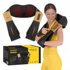 Накидка-масажер 4FIZJO Shiatsu Ultra+ для шиї та спини, акумуляторний Black/Gold (P-5907739319081)