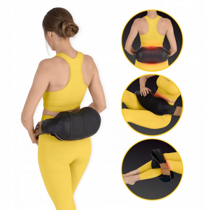 Накидка-массажер 4FIZJO Shiatsu Ultra+ для шеи и спины, аккумуляторный Black/Gold (P-5907739319081)