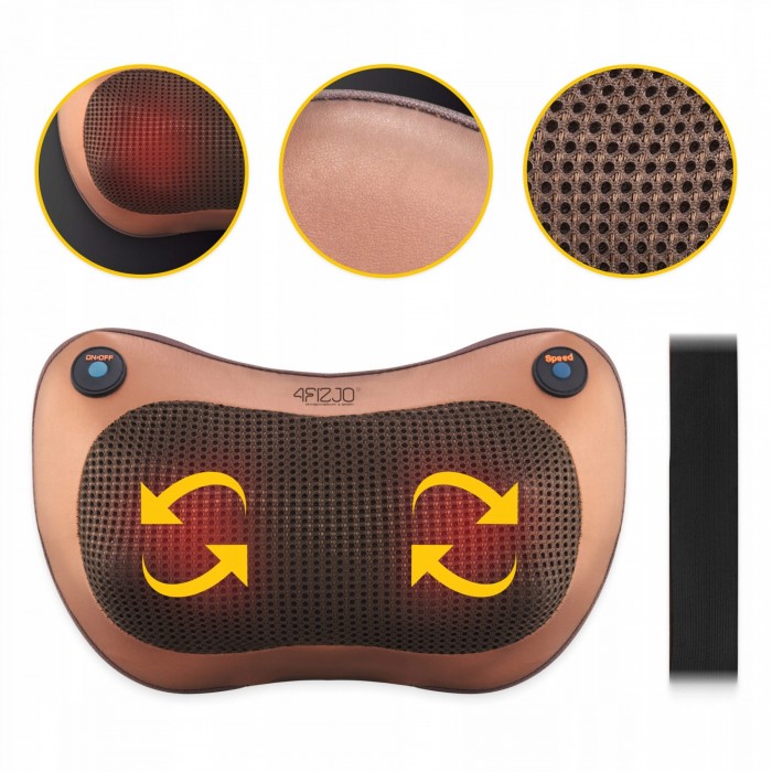 Подушка-масажер 4FIZJO Shiatsu Pro+ Brown (P-5907739319166)