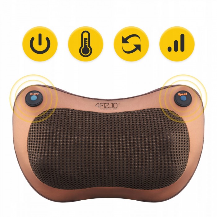 Подушка-масажер 4FIZJO Shiatsu Pro+ Brown (P-5907739319166)