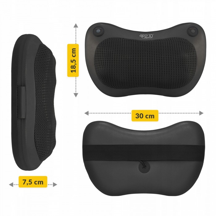 Подушка-массажер 4FIZJO Shiatsu Pro+ Black (P-5907739319159)