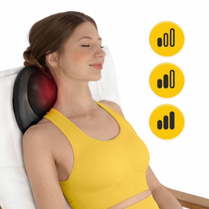 Подушка-массажер 4FIZJO Shiatsu Pro+ Black (P-5907739319159)