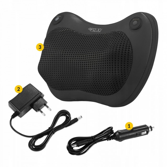 Подушка-массажер 4FIZJO Shiatsu Pro+ Black (P-5907739319159)