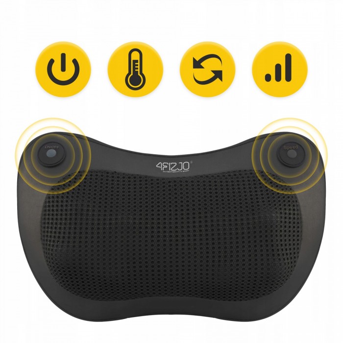 Подушка-массажер 4FIZJO Shiatsu Pro+ Black (P-5907739319159)