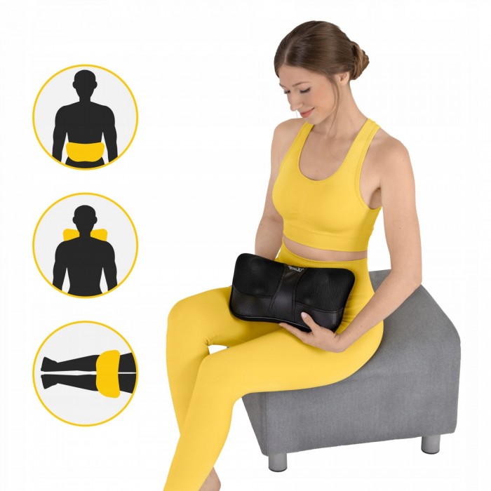 Подушка-масажер 4FIZJO Shiatsu Ultra+ Black (P-5907739319173)