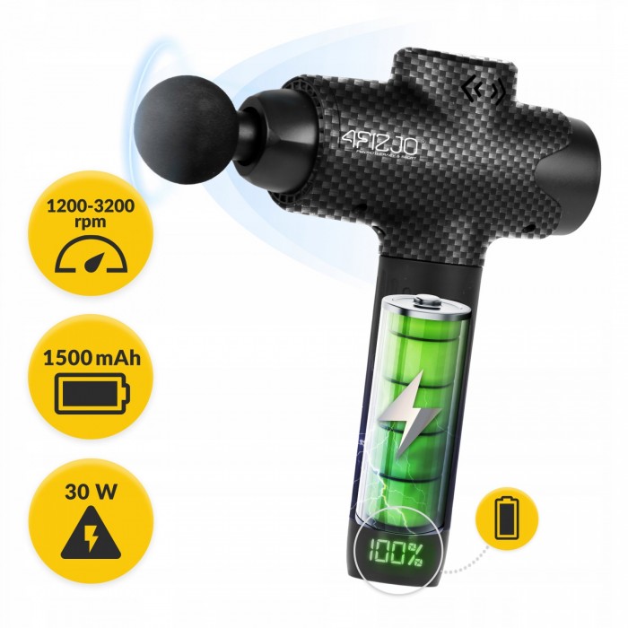 Ручний перкусійний масажер 4FIZJO Massage Gun Evo 30 Вт масажний пістолет (P-5907739319920)