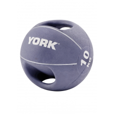 Мяч медбол 10 кг York Fitness с двумя ручками фиолетовый