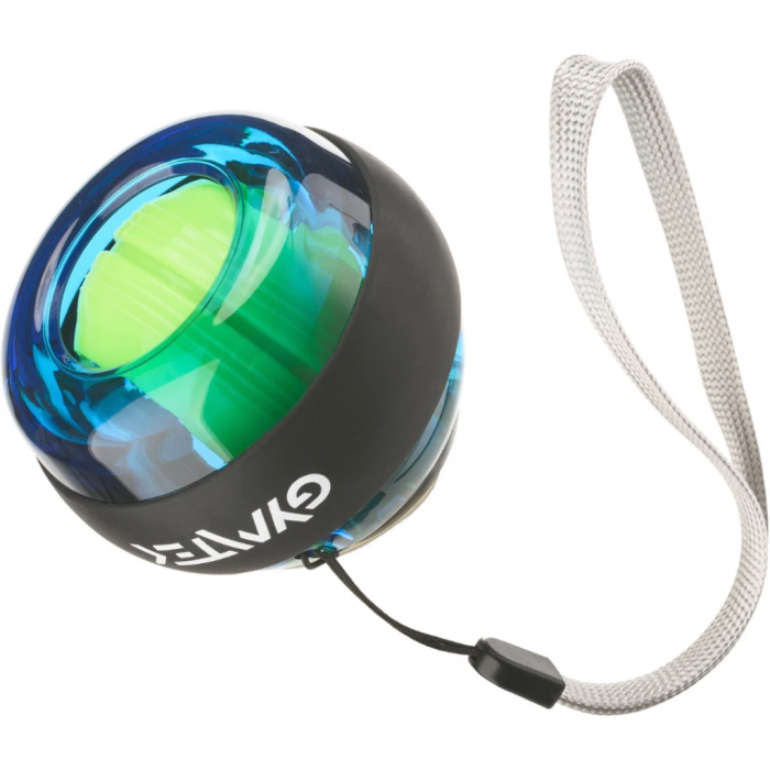 Гіроскопічний тренажер Gymtek Power Ball блакитний