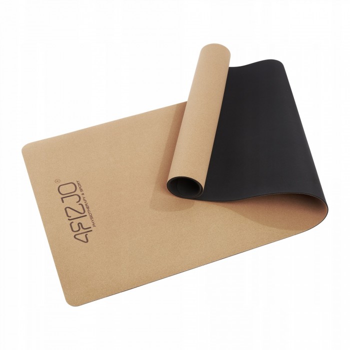 Коврик (мат) спортивный 4FIZJO Cork 183 x 61 x 0.4 см для йоги и фитнеса (P-5907739319562)