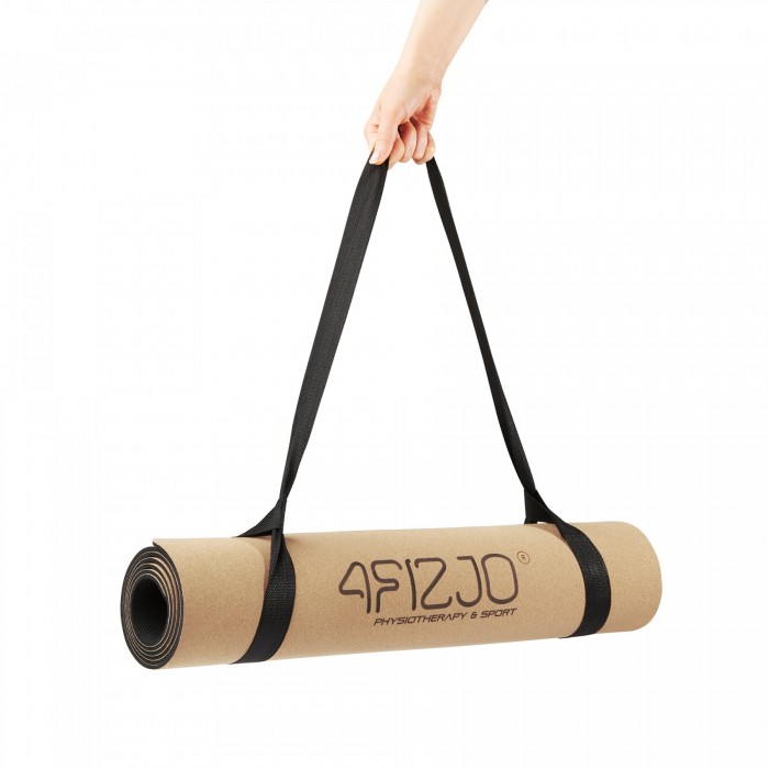 Коврик (мат) спортивный 4FIZJO Cork 183 x 61 x 0.4 см для йоги и фитнеса (P-5907739319562)
