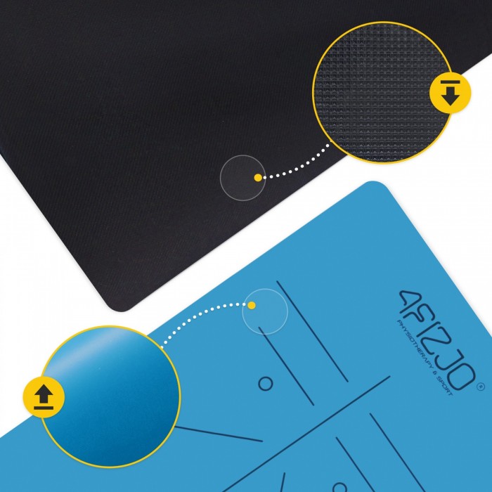 Килимок (мат) спортивний 4FIZJO PU 183 x 68 x 0.4 см для йоги та фітнесу Blue (P-5907739319555)