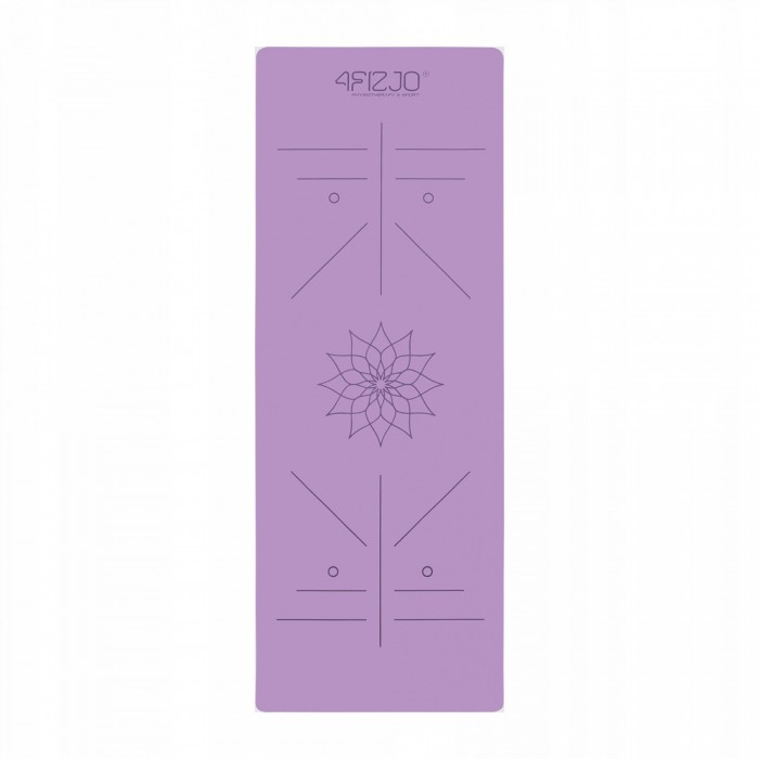 Коврик (мат) спортивный 4FIZJO PU 183 x 68 x 0.4 см для йоги и фитнеса Violet (P-5907739319548)