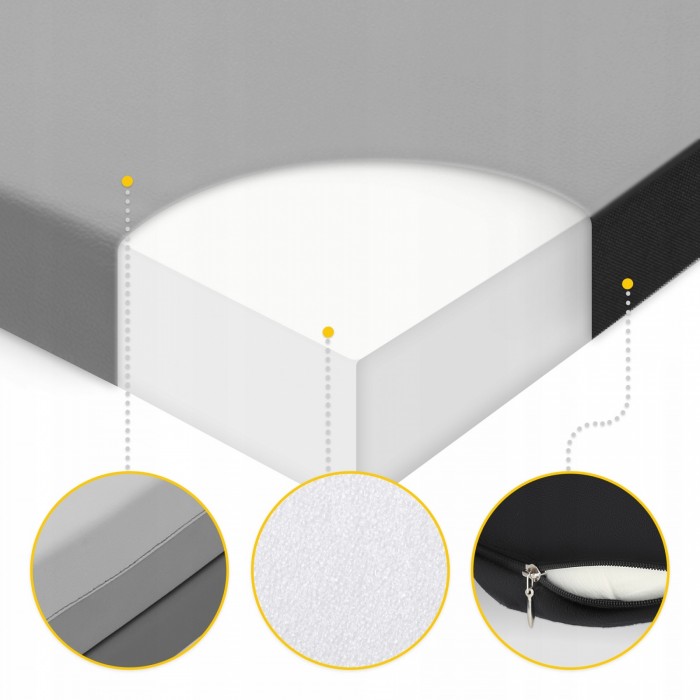 Мат гімнастичний складний 4FIZJO 180 x 60 x 5 см Black/Grey (P-5907739319692)