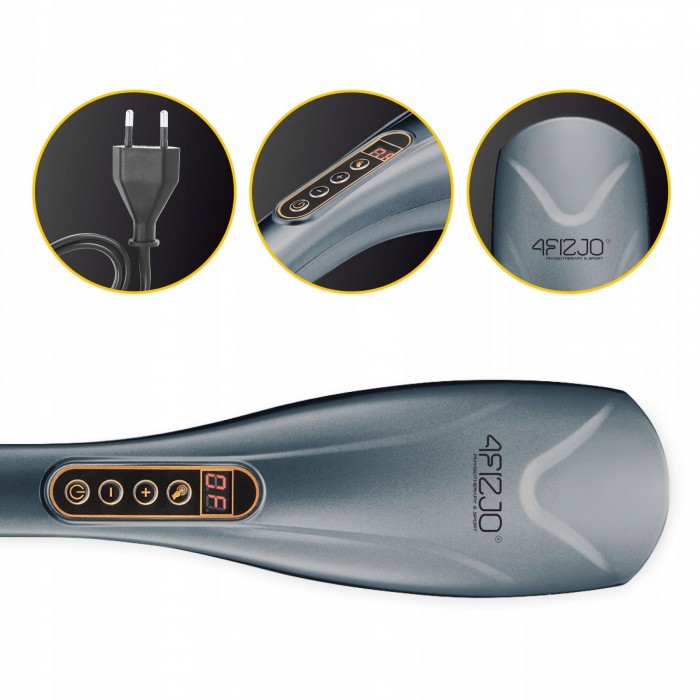 Ручний вібраційний масажер для тіла 4FIZJO Long Stick 7 в 1 Grey (P-5907739319135)