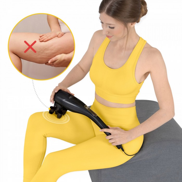 Ручний вібраційний масажер для тіла 4FIZJO Long Stick 7 в 1 Black (P-5907739319142)