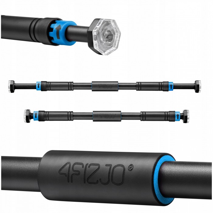 Турнік у дверний отвір розсувний 4FIZJO 66-100 см Black/Blue (P-5907739314758)