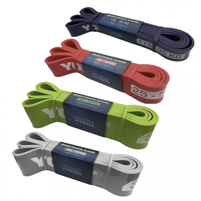 Набор резинок для подтягивания и тренировок York Fitness 4 шт (17,5 - 65 кг)