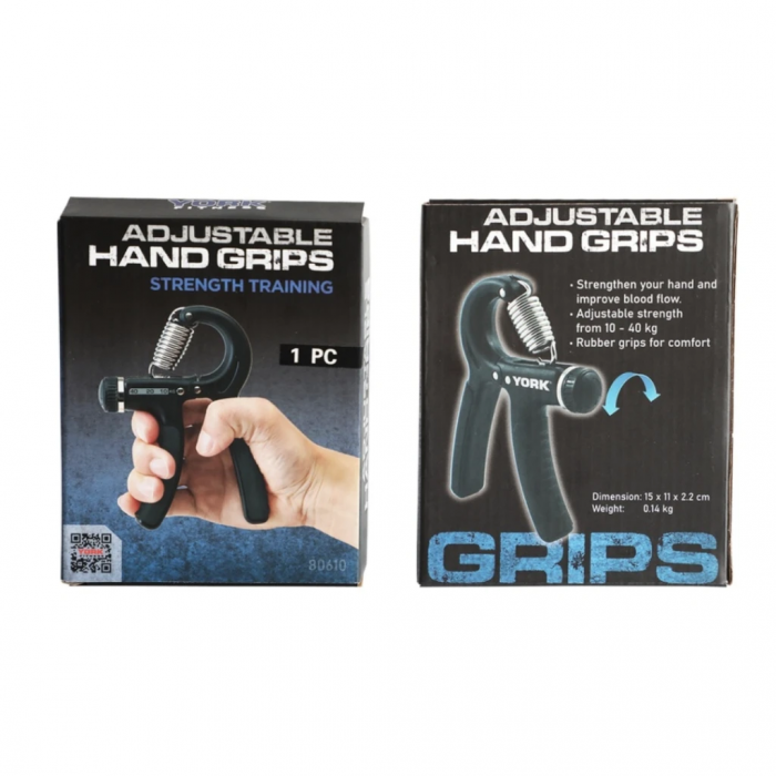 Эспандер кистевой пружинный регулируемый York 10-40 кг