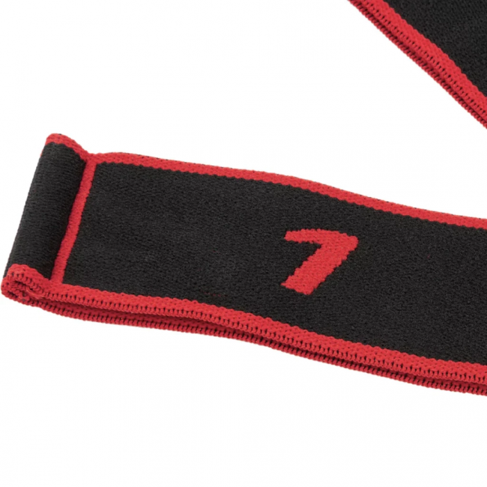 Резинка для фитнеса с петлями Queenfit 86,5 х 4см черно-красная