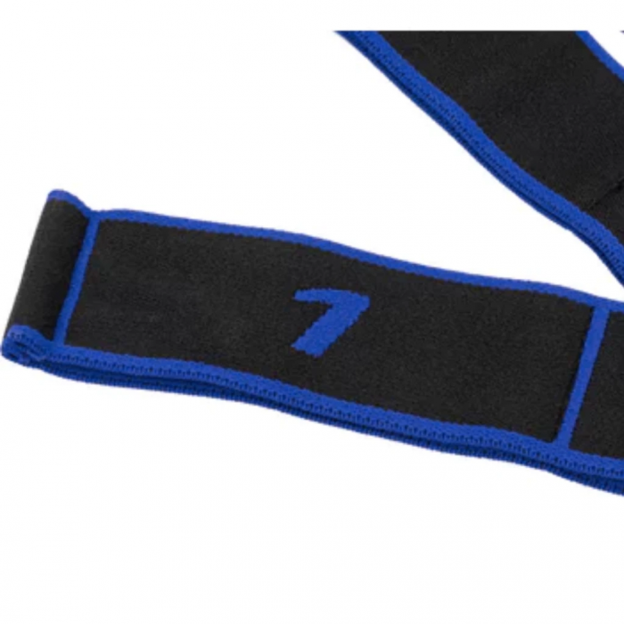 Резинка для фитнеса с петлями Queenfit 86,5 х 4см черно-голубая