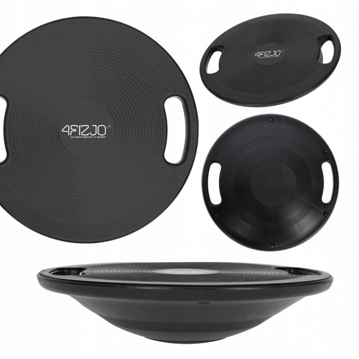 Балансувальний диск (Баланс борд) 4FIZJO круглий, пластиковий Black (P-5905973400633)