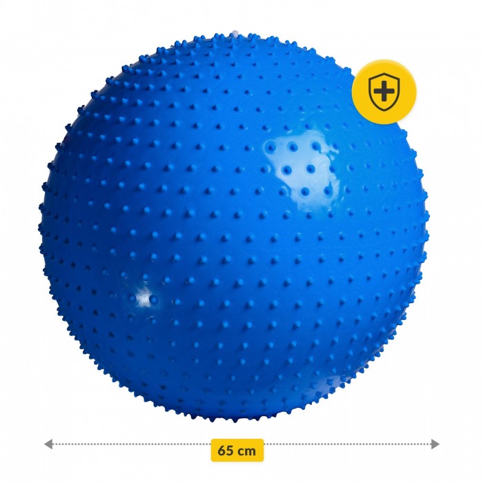 Мяч для фитнеса (фитбол) 4FIZJO 65 см массажный Anti-Burst Blue (P-5905973400213)