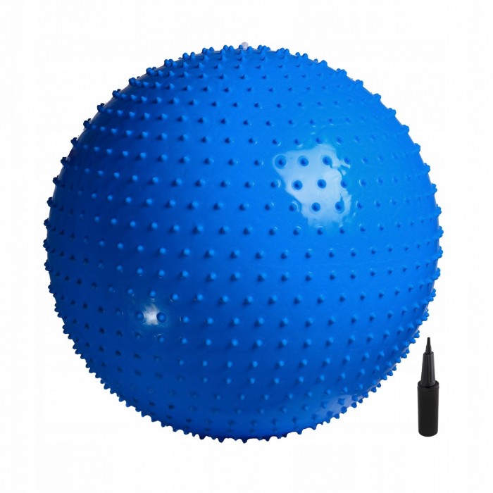Мяч для фитнеса (фитбол) 4FIZJO 65 см массажный Anti-Burst Blue (P-5905973400213)