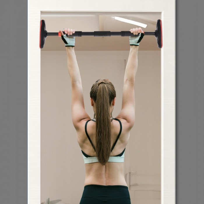 Турнік у дверний отвір розсувний 4FIZJO ULTRA 66-100 см Black/Red (P-5905973400336)