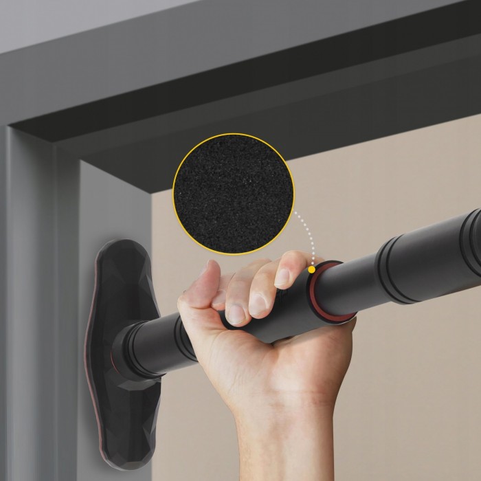 Турнік у дверний отвір розсувний 4FIZJO ULTRA 66-100 см Black/Red (P-5905973400336)