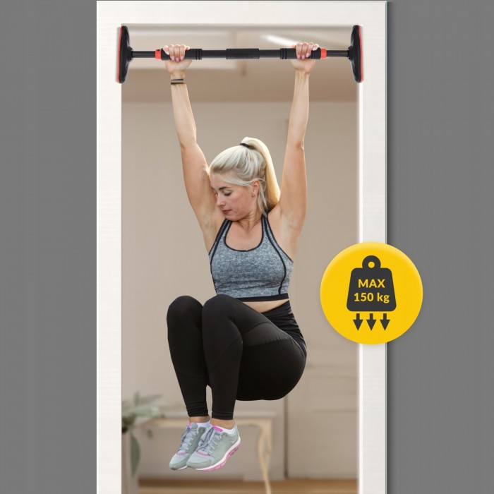 Турнік у дверний отвір розсувний 4FIZJO ULTRA 66-100 см Black/Red (P-5905973400336)