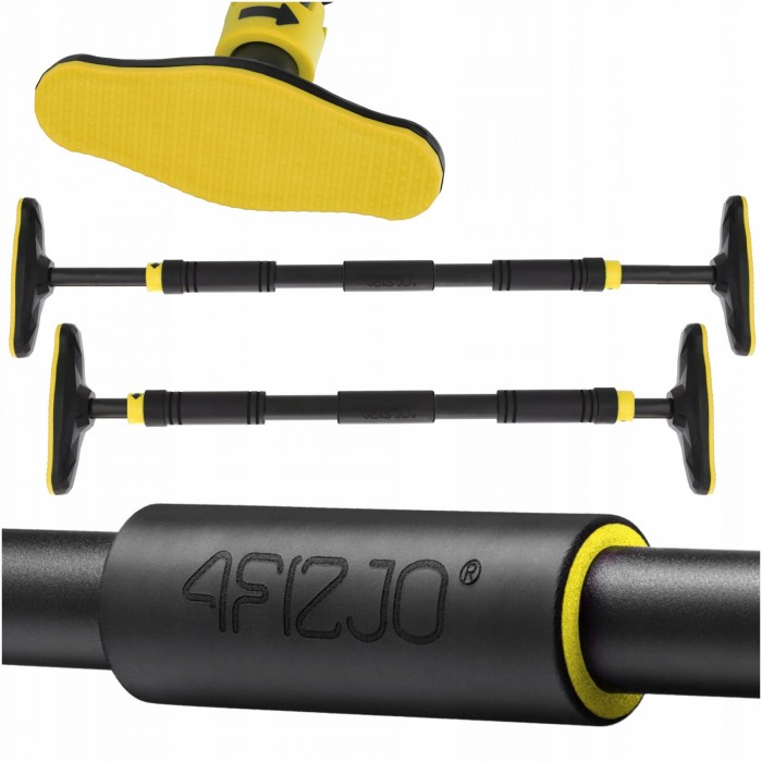 Турник в дверной проем раздвижной 4FIZJO ULTRA 66-100 см Black/Yellow (P-5905973400343)