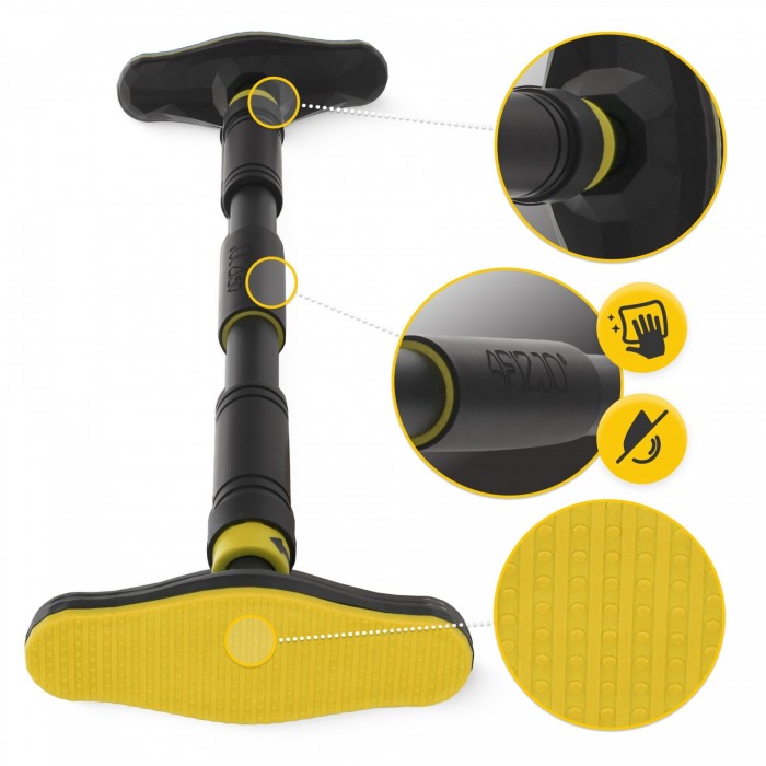 Турник в дверной проем раздвижной 4FIZJO ULTRA 66-100 см Black/Yellow (P-5905973400343)