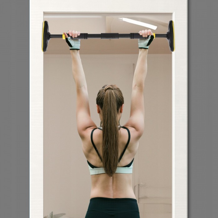 Турник в дверной проем раздвижной 4FIZJO ULTRA 66-100 см Black/Yellow (P-5905973400343)