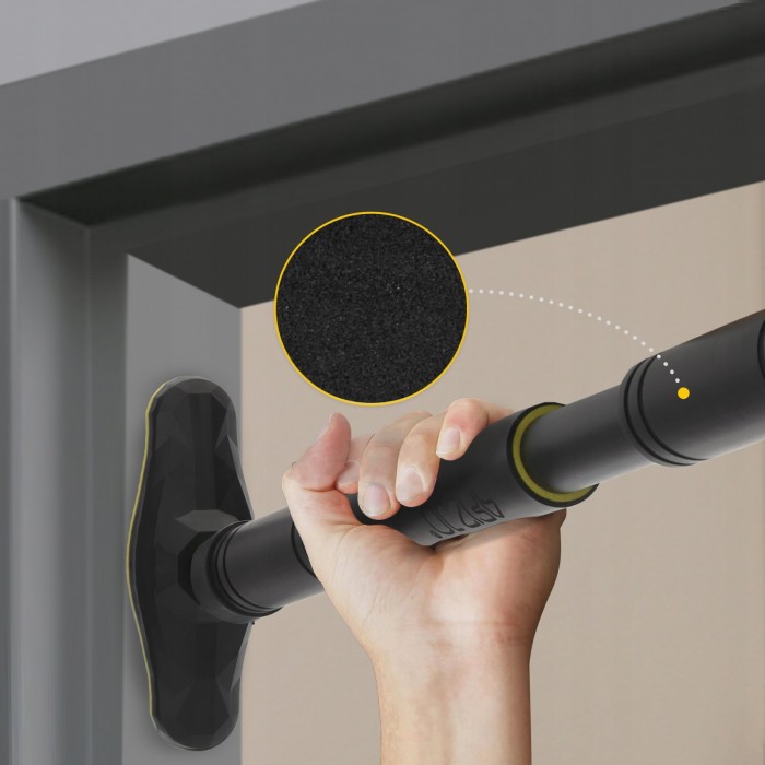 Турник в дверной проем раздвижной 4FIZJO ULTRA 66-100 см Black/Yellow (P-5905973400343)