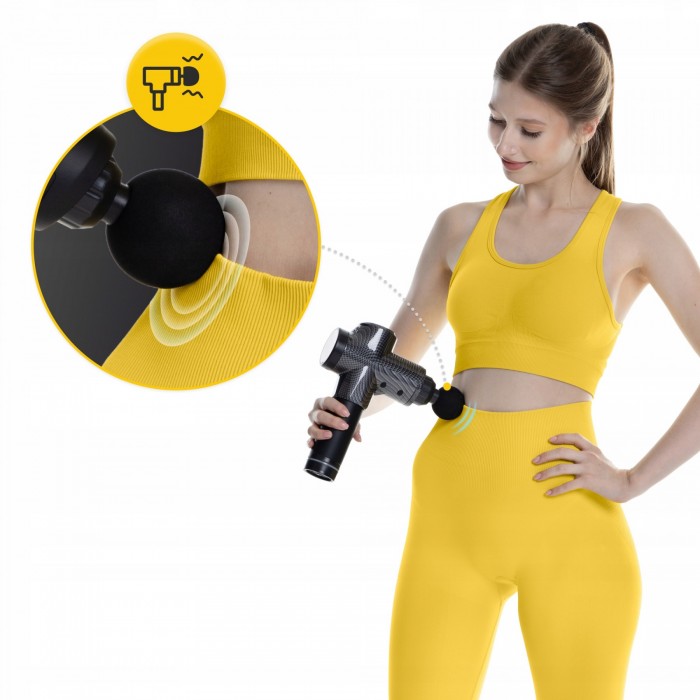 Ручний перкусійний масажер 4FIZJO Massage Gun Ultra Cool Edition 100 Вт масажний пістолет (P-5905973401470)