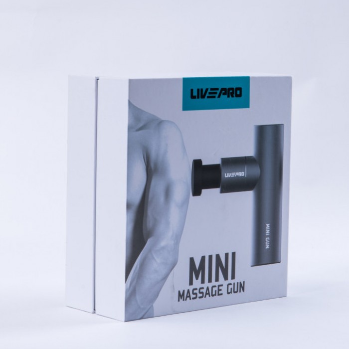 Перкусійний масажер "MINI MASSAGE GUN" LivePro LP8513 сірий