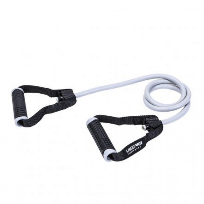 Эспандер трубчатый "TONING TUBE PRO" LiveUp LP8405-XH черный/серый