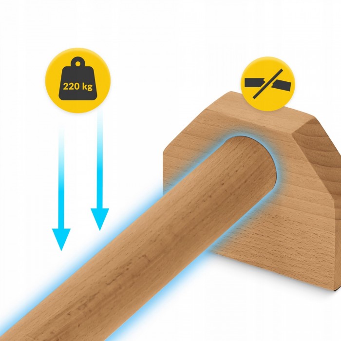 Упори для віджимань (паралетси) 4FIZJO 50 см дерев'яні, подовжені (P-5905973400367)