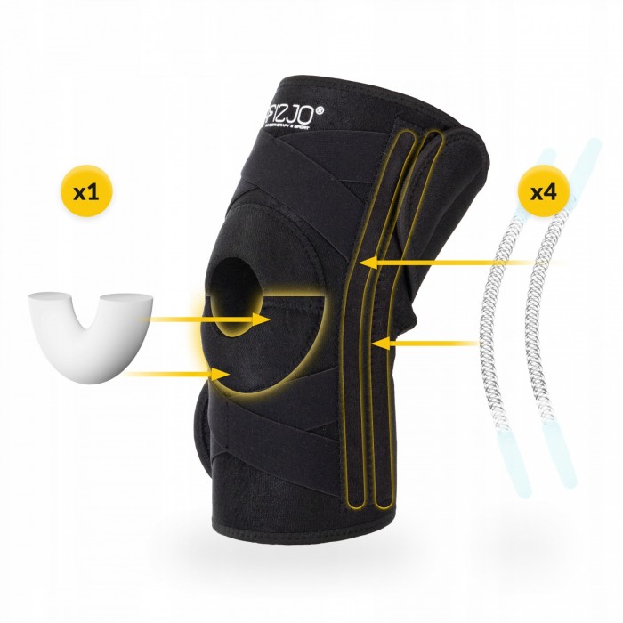 Фіксатор (бандаж) для коліна 4FIZJO 1 шт універсальний, подовжений (P-5905973400497)