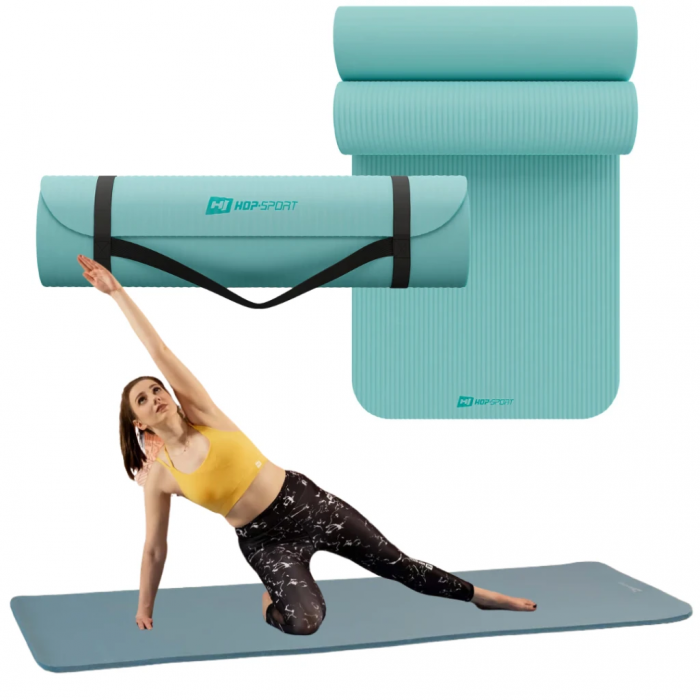 Килимок для йоги Hop-Sport HS-NB010GM NBR 1см бірюзовий