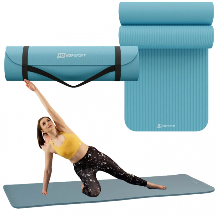 Коврик для йоги Hop-Sport HS-NB010GM NBR 1см светлый морской