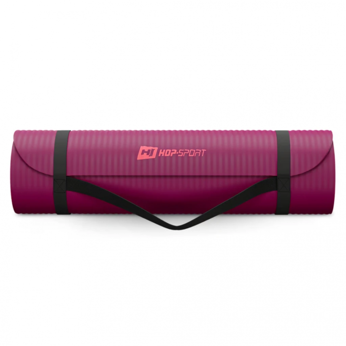 Килимок для йоги Hop-Sport HS-NB010GM NBR 1см ягідний